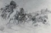 William Herbert Dunton The Custer Fight oil painting